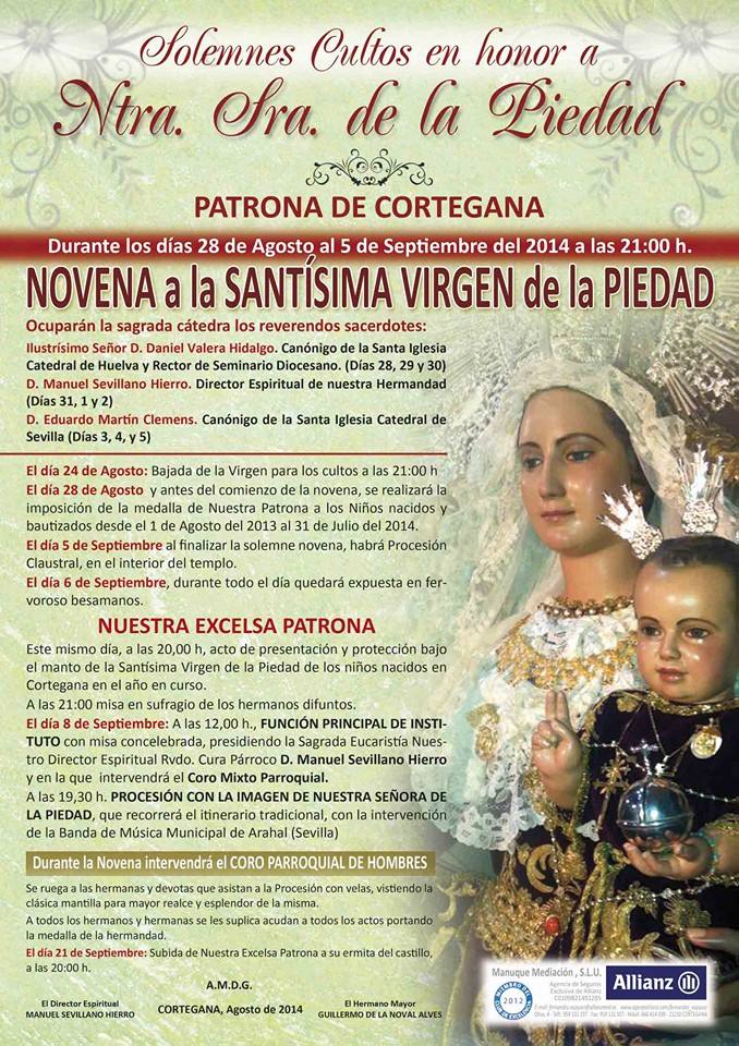 Fiestas patronales en honor de Nuestra Señora de la Piedad 2014 Cortegana